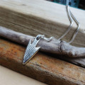 Hunters Moon silver arrowhead necklace detail