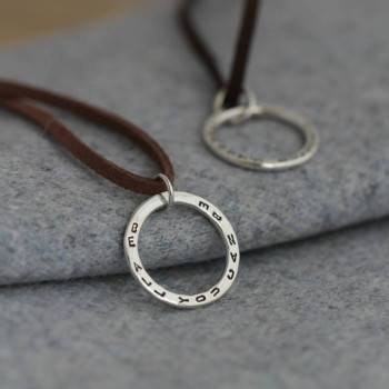 Personalised Circle On Suede Personalised Circle On Suede