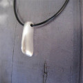 Long Heavy Silver Pendant Necklace Long heavy silver pendant necklace