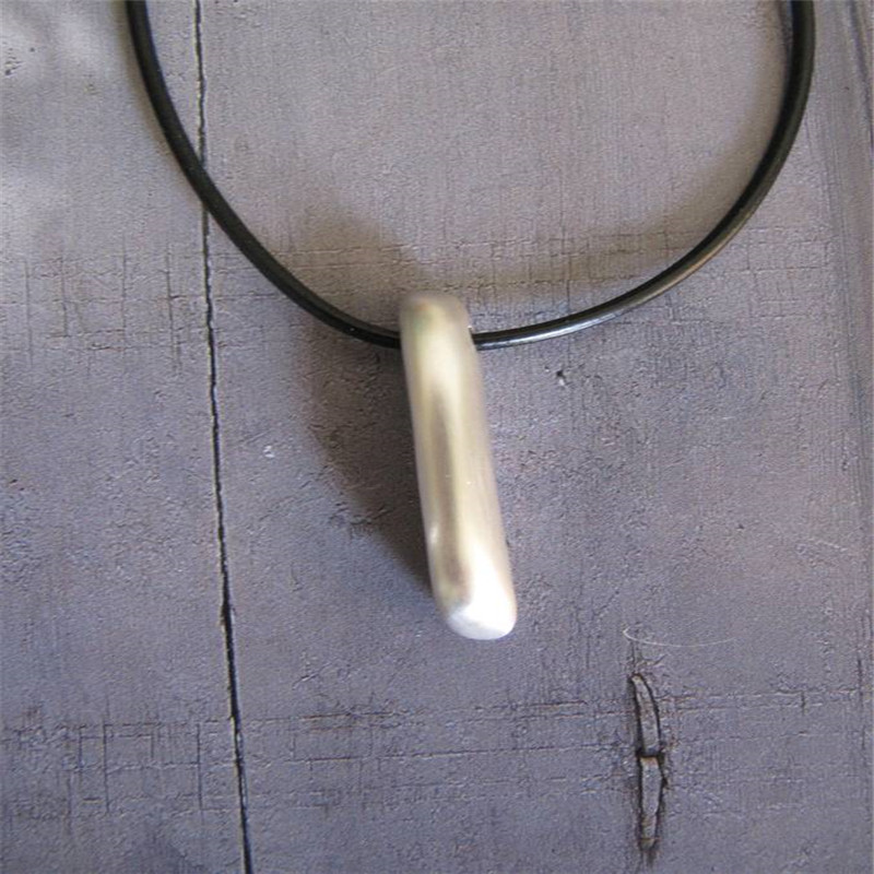Long Heavy Silver Pendant Necklace Long heavy silver pendant necklace product image