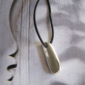 Long Heavy Silver Pendant Necklace Long heavy silver pendant necklace product image