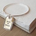 Personalised Fine Silver Designer Label Personalised fine silver designer label with custom wording