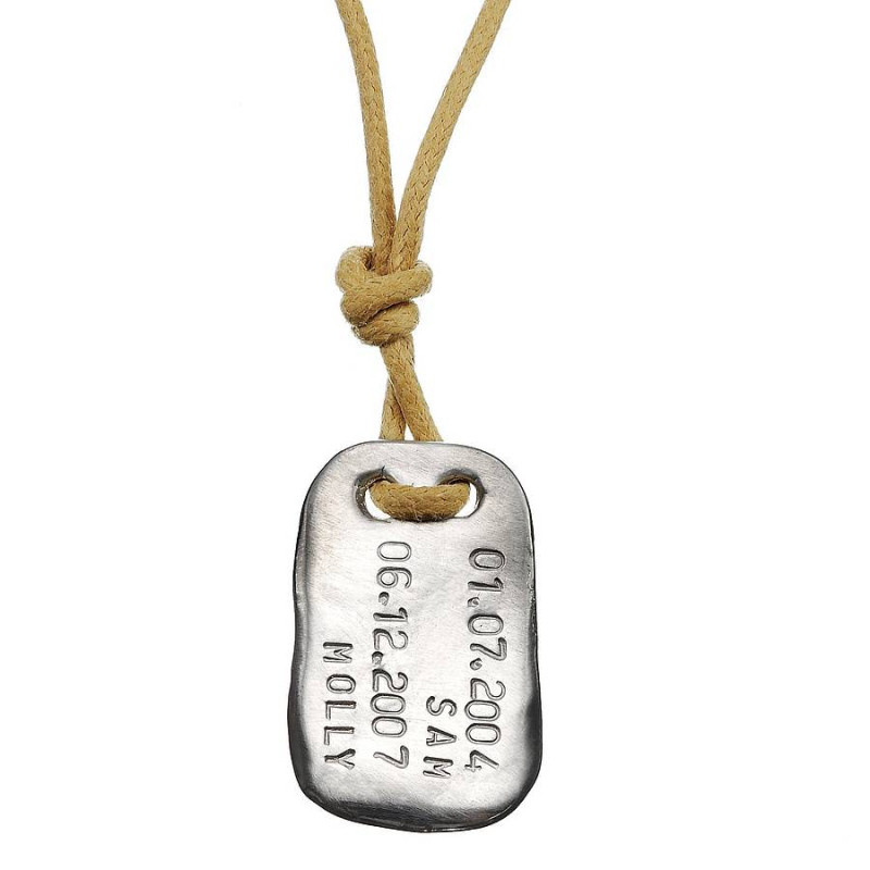 Maxi Personalised Tablet Necklace Maxi personalised tablet necklace