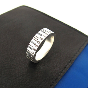 Medium Silver Barcode Ring Medium Silver Barcode Ring