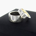 Medium Silver Barcode Ring gallery image