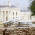 Medium sterling silver ring with 18ct gold detail