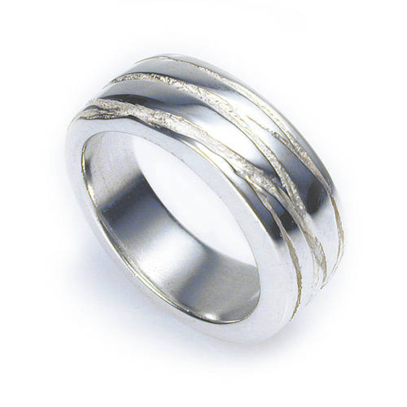 Silver Texture Bound Ring view