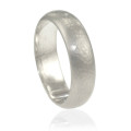 Men's hammered ring shown from a different angle