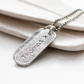 Personalised Double Footprint Tag Necklace Personalised double footprint tag necklace
