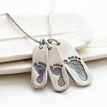 Men's Footprint Trio Tag Necklace Men's Footprint Trio Tag Necklace
