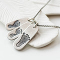 Men's Footprint Trio Tag Necklace - Gallery Image 1 Men's Footprint Trio Tag Necklace