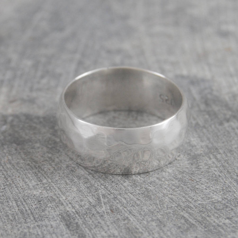 Men's Hammered Sterling Silver Ring Men's hammered sterling silver ring