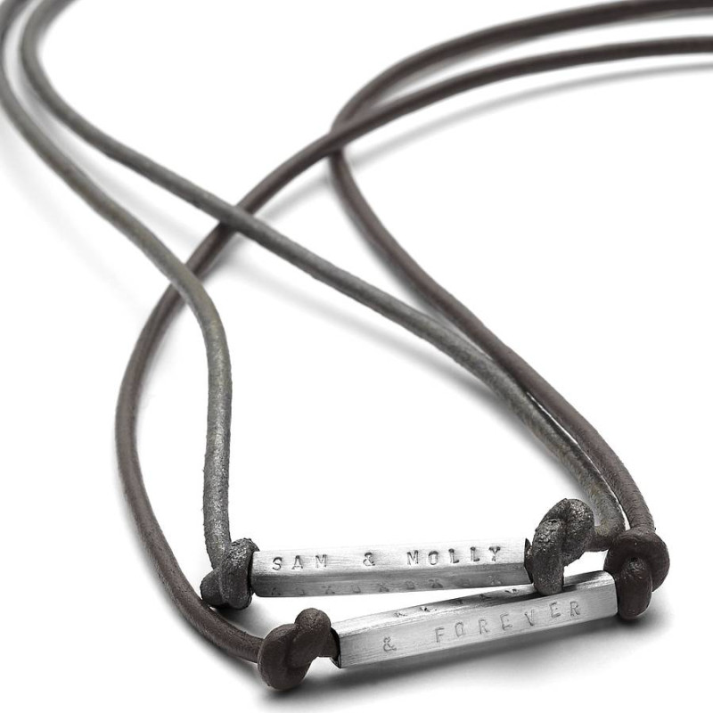 Men's ID bead friendship necklace