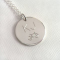 Men's Engraved Monogram Bike Necklace Men's engraved monogram bike necklace