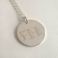 Men’s engraved stacked monogram necklace product image