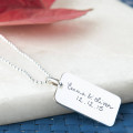 Personalised Engraved Dog Tag Chain Necklace Personalised engraved dog tag chain necklace