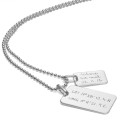 Personalised Engraved Dog Tag Chain Necklace Personalised engraved dog tag chain necklace