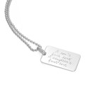 Personalised Engraved Dog Tag Chain Necklace Personalised engraved dog tag chain necklace