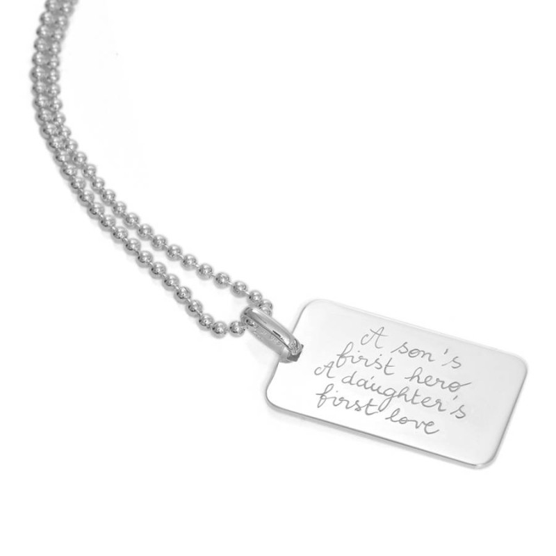 Personalised Engraved Dog Tag Chain Necklace Personalised engraved dog tag chain necklace