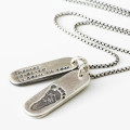 Men's Personalised Footprint Tag Necklace Men's personalised footprint tag necklace