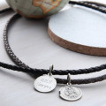 Men's personalised St Christopher medal necklet