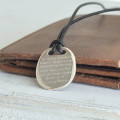 Men's sterling silver quote necklace