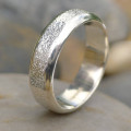 Men's ring with concrete texture