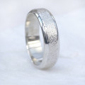 Men's ring with concrete texture