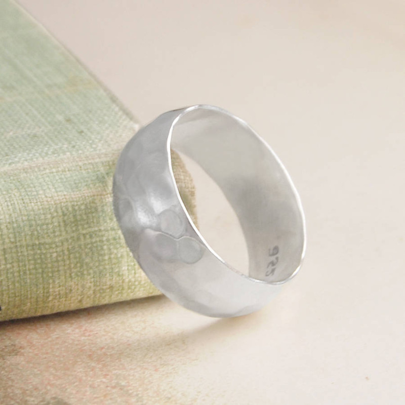 Men's Hammered Sterling Silver Ring Men's hammered sterling silver ring