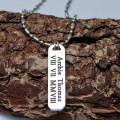 Men's personalised vertical bar necklace product image