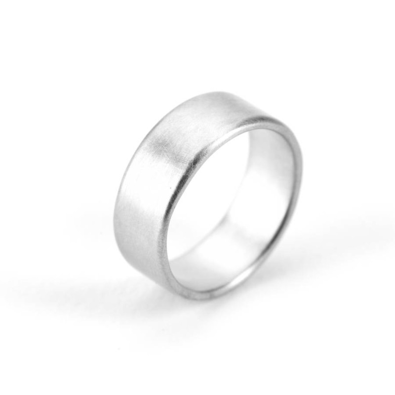 Men's Wide Brushed Pillow Wedding Ring Men's wide brushed pillow wedding ring view