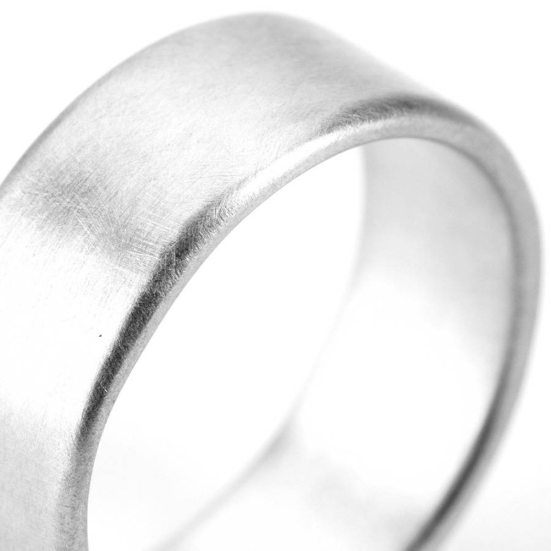 Men's Wide Brushed Pillow Wedding Ring Men's wide brushed pillow wedding ring view