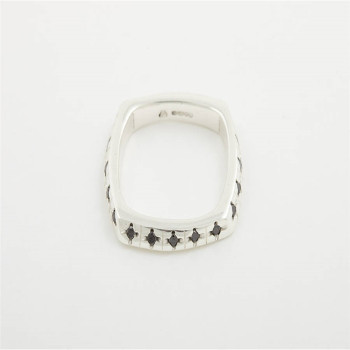 Men Square 18ct Gold Ring With Diamonds Men Square 18ct Gold Ring With Diamonds
