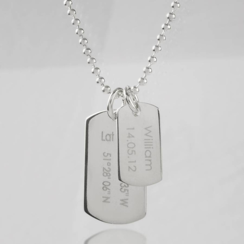 Men's Birth Day Celebration Dog Tags Necklace Men's Birth Day Celebration Dog Tags Necklace