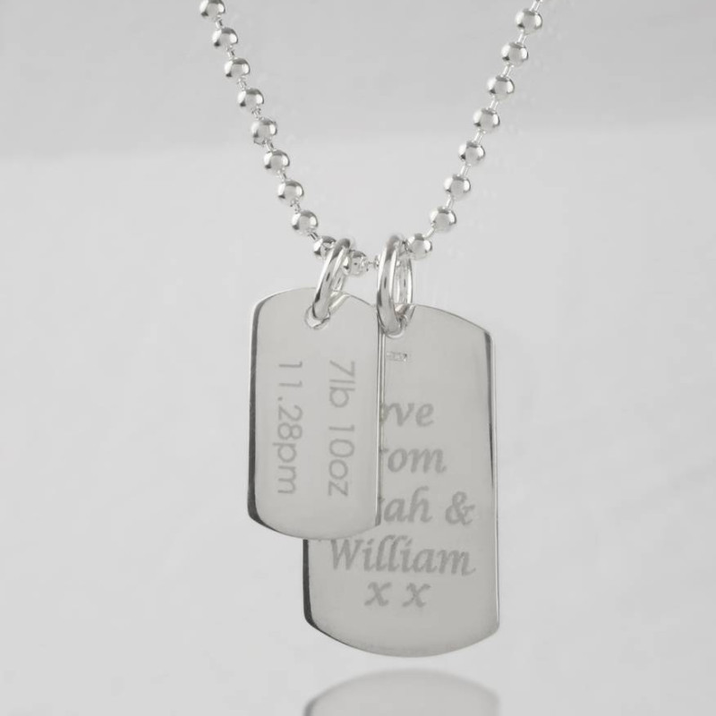Birth Day Celebration Dog Tags Necklace Detail Birth Day Celebration dog tags necklace detail