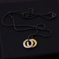 Men's mixed metal eternity necklace, gallery view