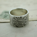 Men's Personalised Place and Date Ring Men's personalised place and date ring