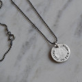 Men's personalised silver pendant