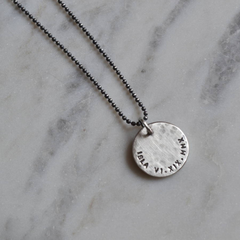 Men's personalised silver pendant product image