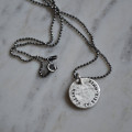 Men's personalised silver pendant product image