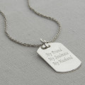 Personalised Polished Dog Tag Necklace Personalised polished dog tag necklace