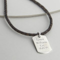 Personalised Polished Dog Tag Necklace Personalised polished dog tag necklace