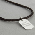 Personalised Polished Dog Tag Necklace Personalised polished dog tag necklace