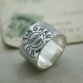 Men's Personalised Place and Date Ring Men's personalised place and date ring
