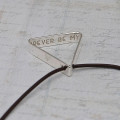 Men's secret message silver triangle necklace