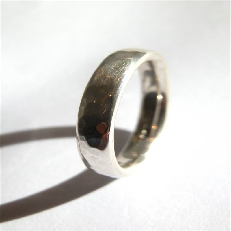Men's hammered ring product view