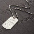 Personalised Brushed Sterling Silver Dog Tag Necklace Personalised brushed sterling silver dog tag necklace
