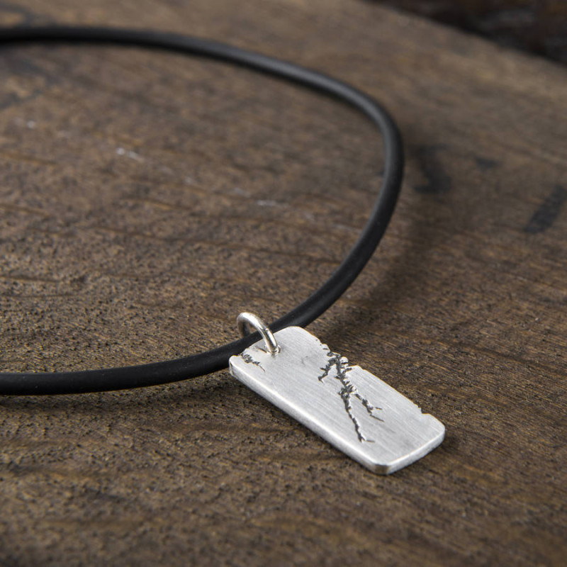 Men's Strike pendant on a rubber length