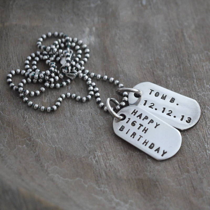 Mini Silver Identity Dog Tags Mini Silver Identity Dog Tags
