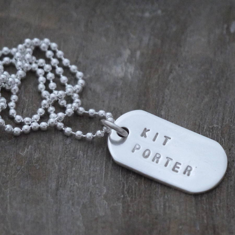 Mini Silver Identity Dog Tags Mini Silver Identity Dog Tags product image
